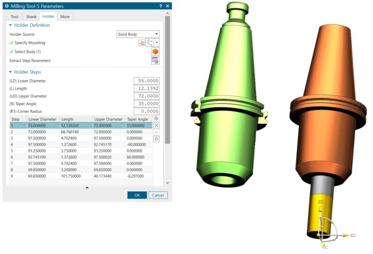 What’s New in NX for Manufacturing (June 2021) 9 Holder Creation 768x522 1