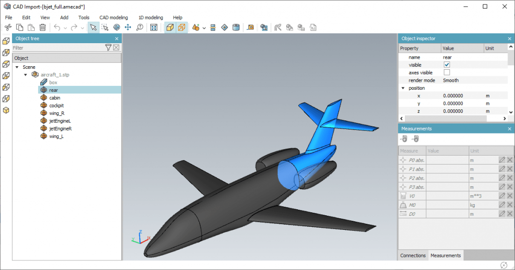 Innovative simulation method supporting aircraft ditching certification 5 Simcenter Amesim CAD import feature