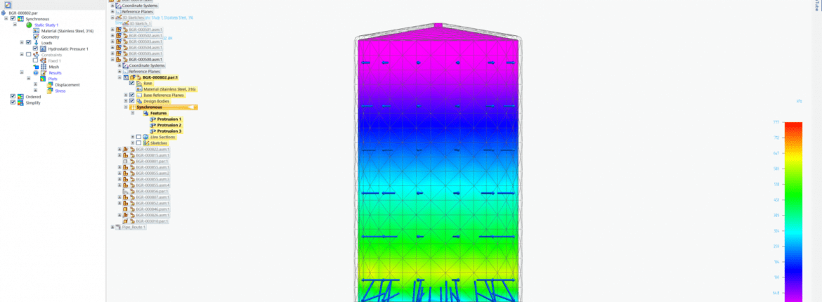 What's New in Solid Edge 2022: Solid Edge Simulation 1 HydrostaticPressure Results 1536x864