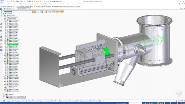 What's New in Solid Edge 2022: Large Assembly & Part Modeling 3 Assembly open as in Solid Edge 2022