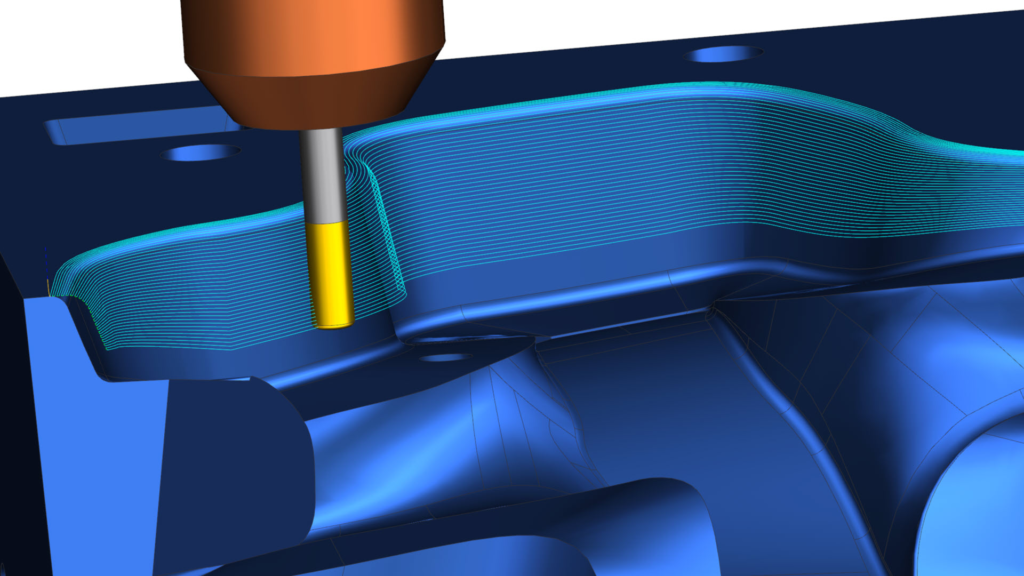 What's New in NX for Manufacturing (December 2021) 6 The 3-axis Guiding Curves finishing operations now supports bull nose tools to improve part quality and minimize benchwork.