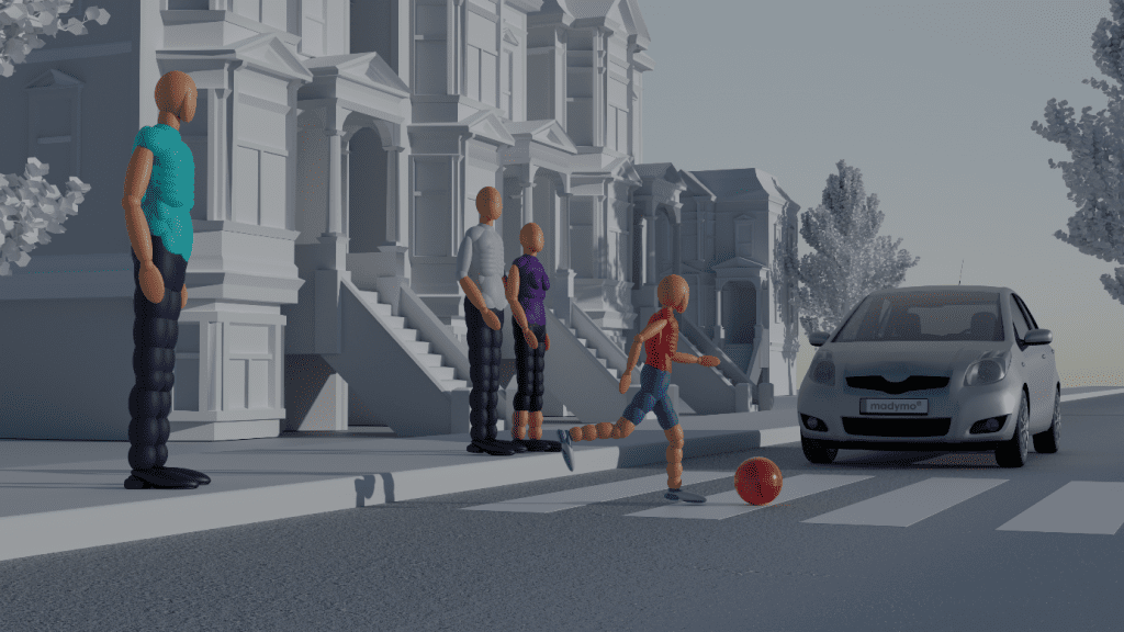 Automotive Test Innovation within Simcenter Madymo 5 Figure 5: A set of pedestrian models helps asses the safety of more vulnerable road users in the event of an accident.