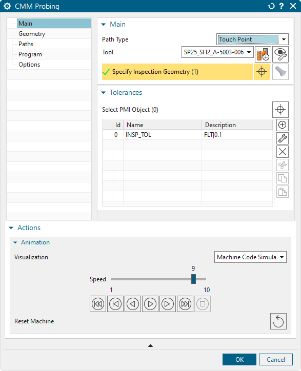 What's New in NX for Manufacturing (December 2021) 15 The new NX Metrology improves the user experience of CMM Inspection Programming in NX CAM, allowing the creation of full CMM programs in the machining environment.
