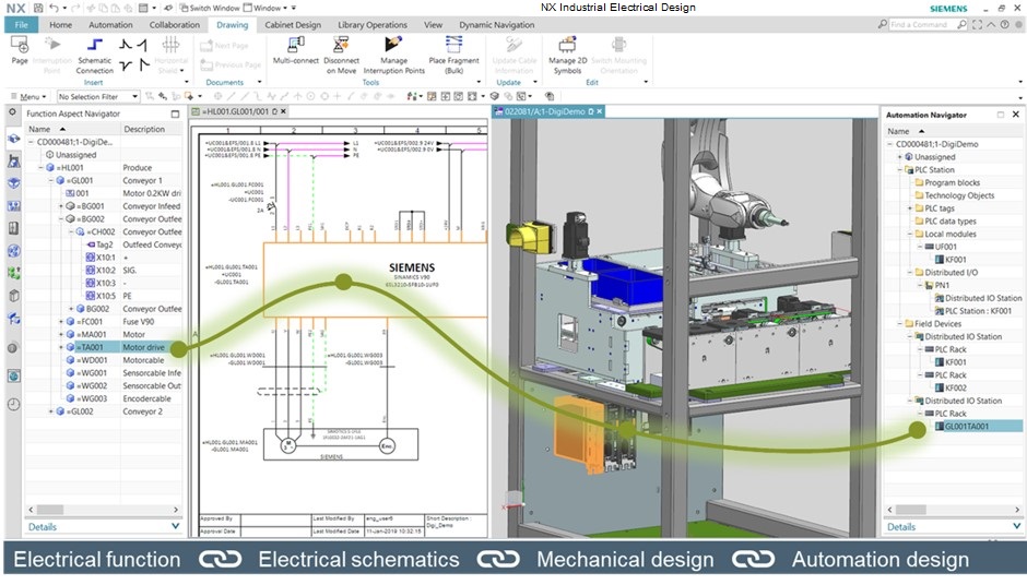 Next Generation Electrical Engineering | NX Industrial Electrical Design & NX Automation Designer 2 Picture01 NX Industrial Electrical Design Mechatronic Engineering