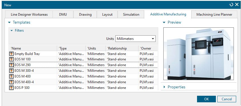 What's New in NX for Manufacturing (December 2021) 12 The Print Driver for EOS is an integrated build preparation functionality for EOS printers and can be done without switching systems.
