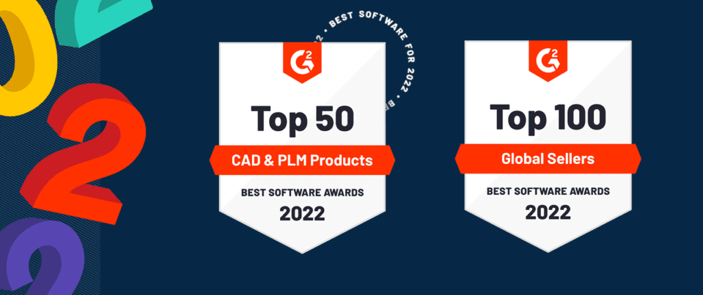 Solid Edge earns spot on G2's 2022 Best Software Awards 1 2022 G2 Best Software Awards Graphics Solid Edge PLM CAD Software Newsletter 16x9 1 1024x576 1
