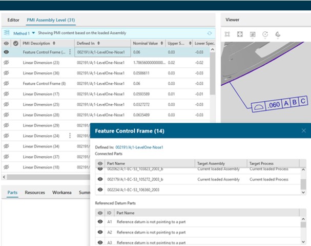 The Latest in Teamcenter Easy Plan 6 Find where assembly-level PMIs are defined in the EBOM in Easy Plan