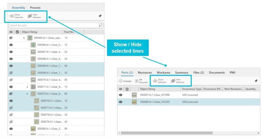 The Latest in Teamcenter Easy Plan 8 easy plan show or hide with 1 command