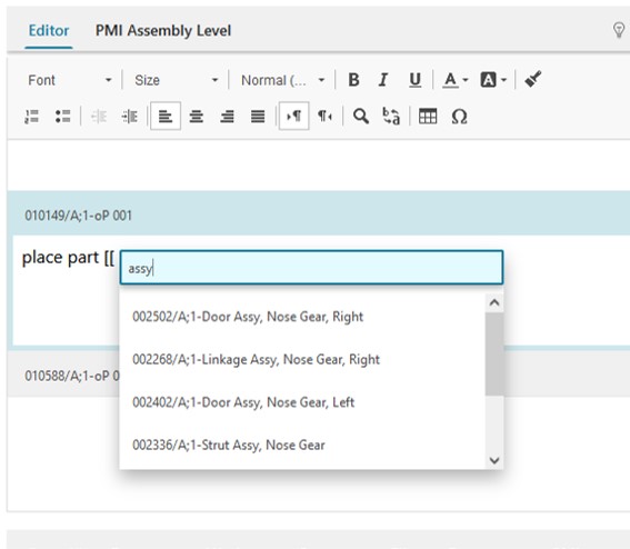 The Latest in Teamcenter Easy Plan 5 Easy Plan using auto-complete technology for suggested parts