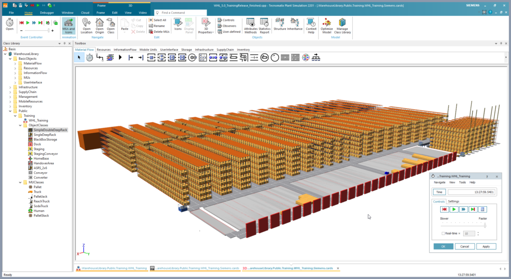 Logistic Simulation Tecnomatix Plant Simulation 2201 Warehouse Model