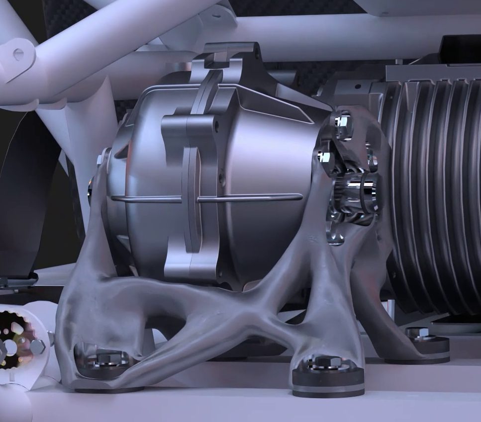 Manufactured EV car component in NX CAM