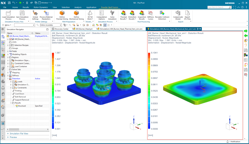 Prevent excessive build plate distortion in additive manufacturing 3 Build plate distortion simulation in Simcenter 3D