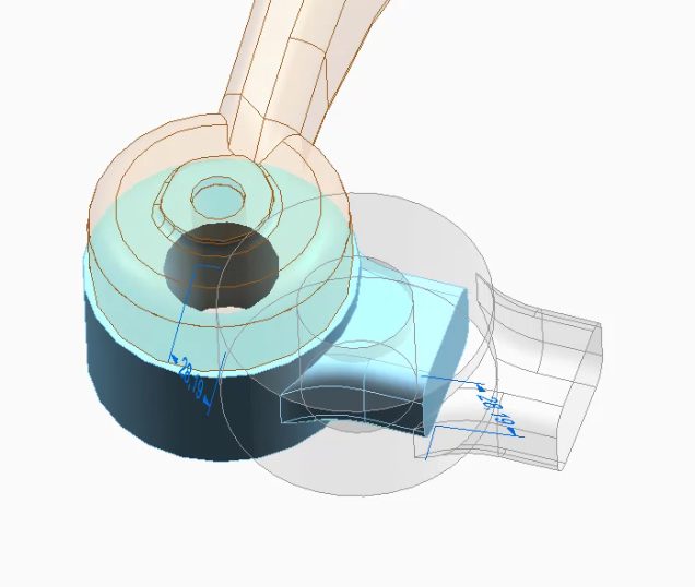 Hybrid modeling in Solid Edge with syncronous and ordered modes 5 suspension arm 3