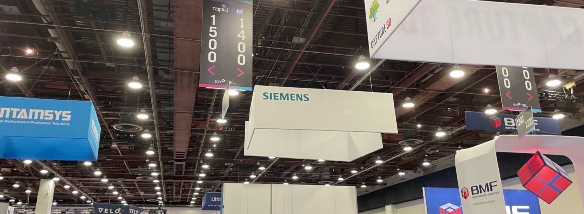 Three Key Takeaways About Cloud Manufacturing 1 RAPID TCT Siemens Booth 2022