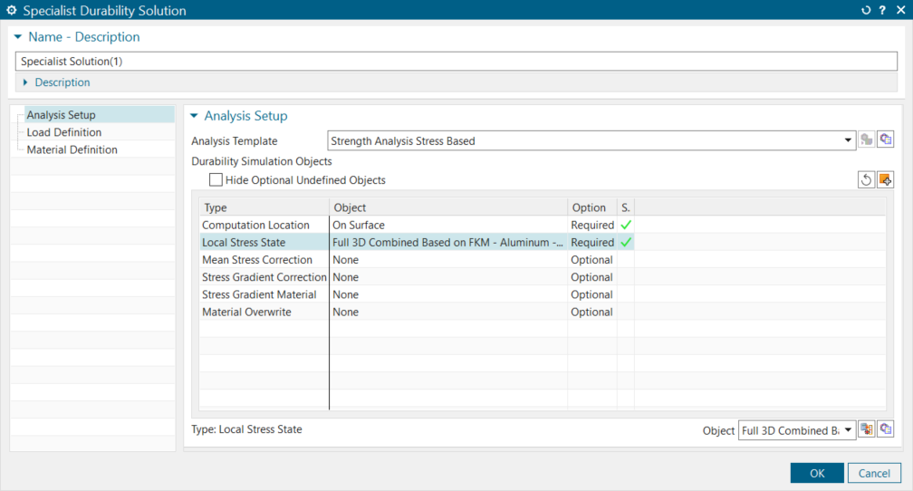 Strength and fatigue analysis in Simcenter 2206 | Simcenter 5 Analysis Template for stength analysis
