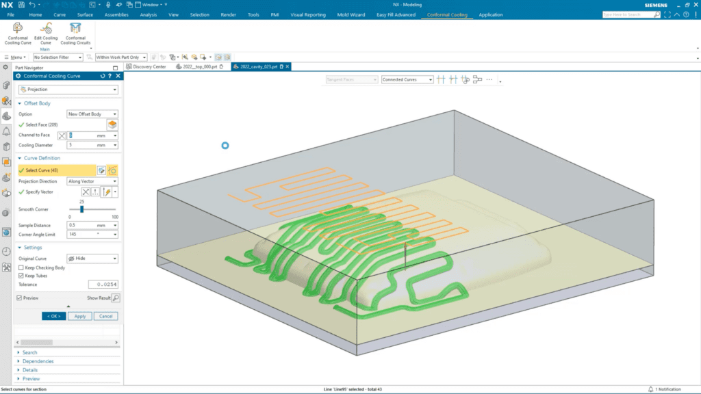 What's New in Siemens NX Summer 2022 6 mold cooling