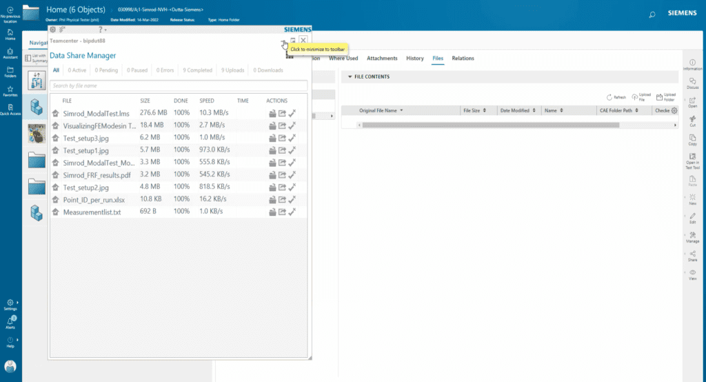 What's new in Teamcenter Simulation Spring Release 2022? | Simcenter 4 Data Share Manager takes care of getting your physical test results into Teamcenter Simulation