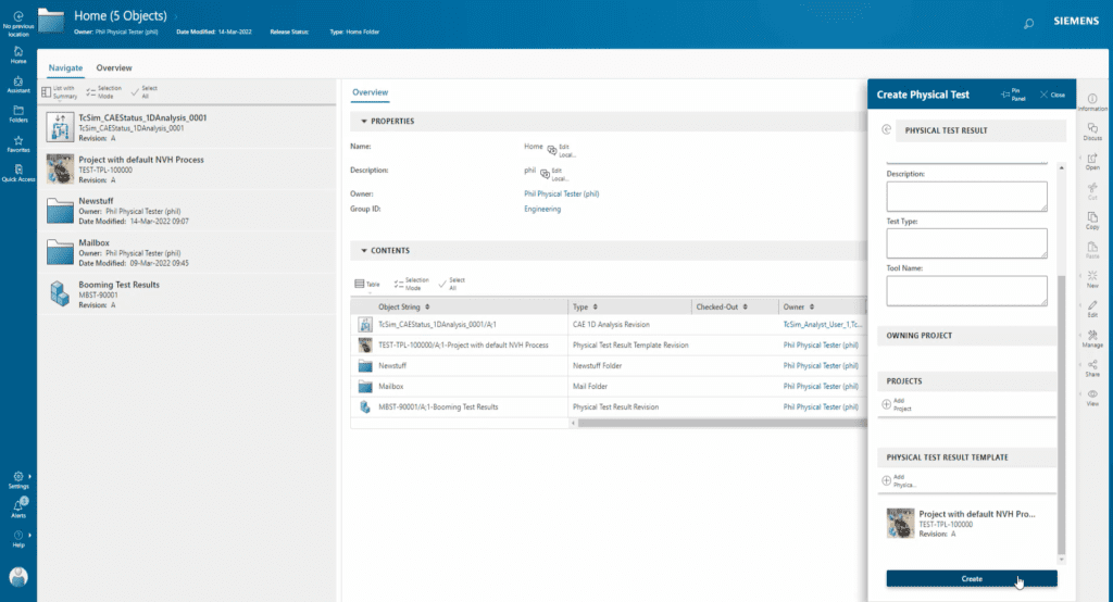What's new in Teamcenter Simulation Spring Release 2022? | Simcenter 3 Streamlining management of physical test data in Teamcenter Simulation using templates