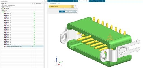 What is New in NX | Electronic CoDesign: PCB Design | NX Design 4 The image shows a model that has been optimized to convert its cutouts to holes.