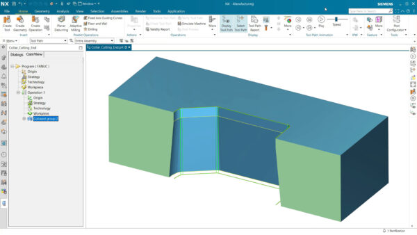 Advanced Wire EDM capabilities in NX CAM - NX Manufacturing 5 Collar with Ribbon