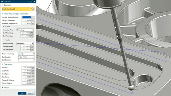 What's New in NX for Manufacturing (December 2022) - NX Manufacturing 11 NX_CMM_Automatic_scanning_operation