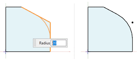 Draw Shape | NX Tips and Tricks | NX Design 3 This image shows how to edit the fillet of a shape.