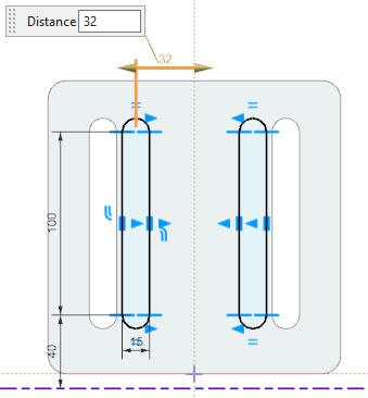 Draw Shape | NX Tips and Tricks | NX Design 4 This image shows that when the mirror command is used, it keeps connected geometry symmetric.