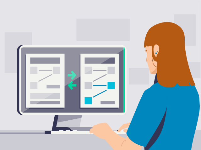 Do you have control of your automotive MBOM? - Teamcenter Manufacturing 2 illustration of woman managing manufacturing bill of materials