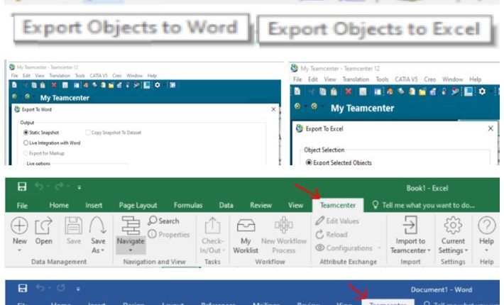 Tối Ưu Hoá Năng Suất Cùng Teamcenter: Tích Hợp Mượt Mà Với Microsoft Word và Excel 1 TC integrated Microsoft