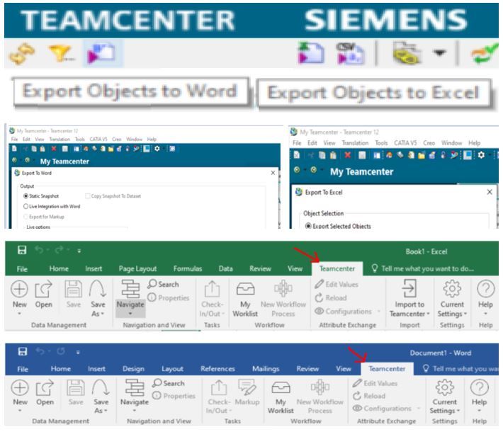 Tối Ưu Hoá Năng Suất Cùng Teamcenter: Tích Hợp Mượt Mà Với Microsoft Word và Excel 2 TC integrated Microsoft