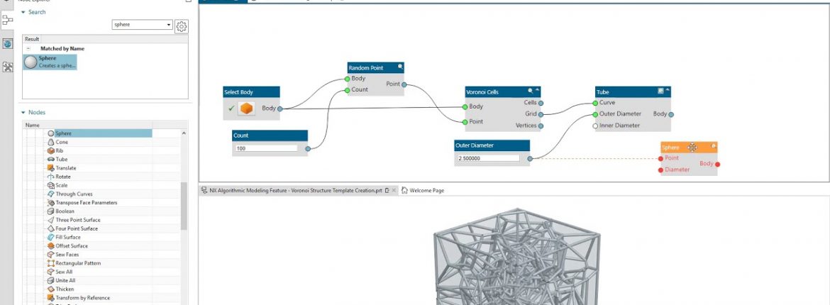 NX Demonstration: Voronoi Structure creation 1 NX Demonstration: Voronoi Structure creation