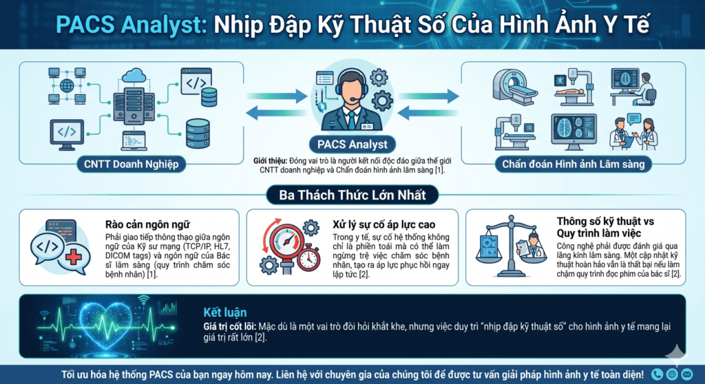 PACS Analyst đang cân bằng giữa CNTT và chẩn đoán hình ảnh lâm sàng