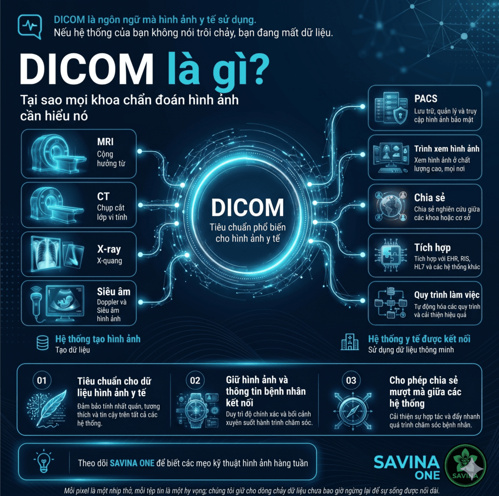 DICOM là gì và vì sao DICOM luôn đi cùng PACS trong bệnh viện hiện đại?