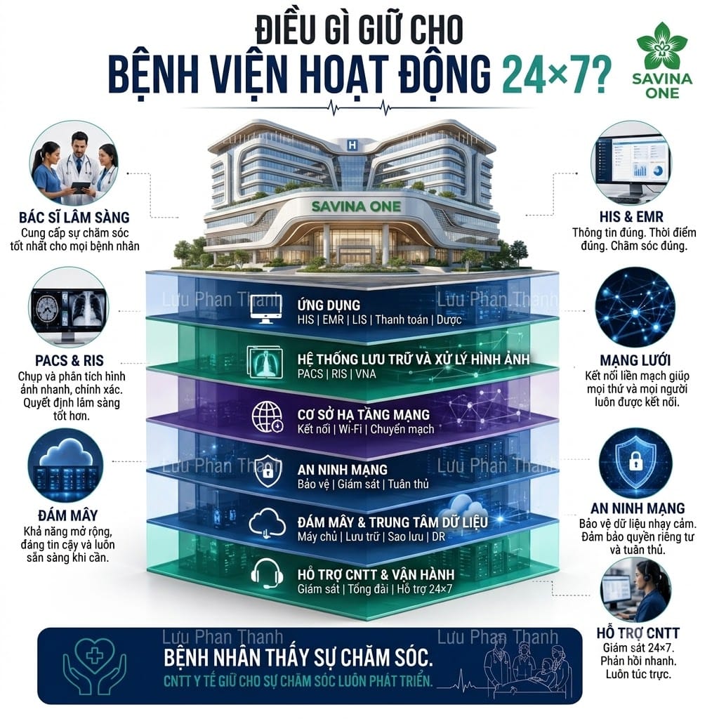Chuyển đổi số y tế: Vì sao bệnh viện cần hệ thống CNTT ổn định hơn là “trình diễn công nghệ” 13 Chuyển đổi số y tế: Vì sao bệnh viện cần hệ thống CNTT ổn định hơn là “trình diễn công nghệ”