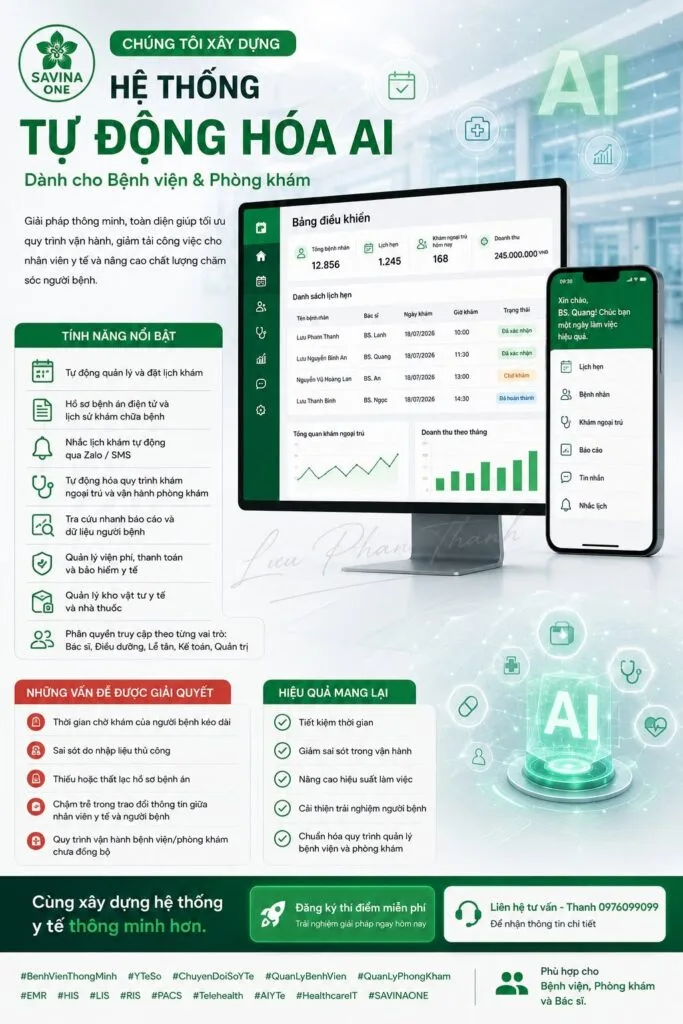 AI trong quản lý bệnh viện: Tự động hóa quy trình để giảm tải cho nhân viên y tế và nâng cao trải nghiệm người bệnh