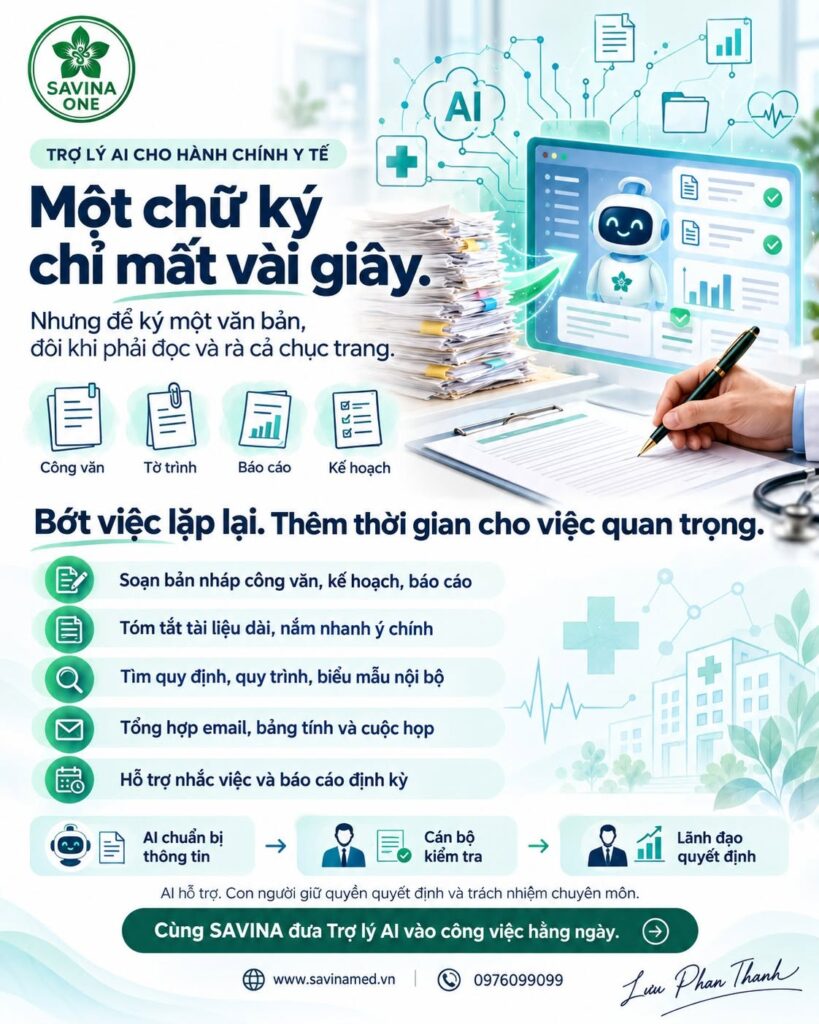 Trợ lý AI hành chính y tế: Giảm việc lặp lại, tăng thời gian cho công việc quan trọng