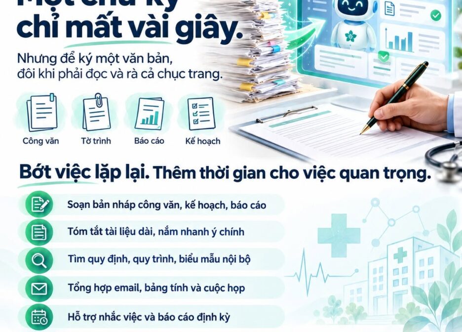 Trợ lý AI hành chính y tế: Giảm việc lặp lại, tăng thời gian cho công việc quan trọng