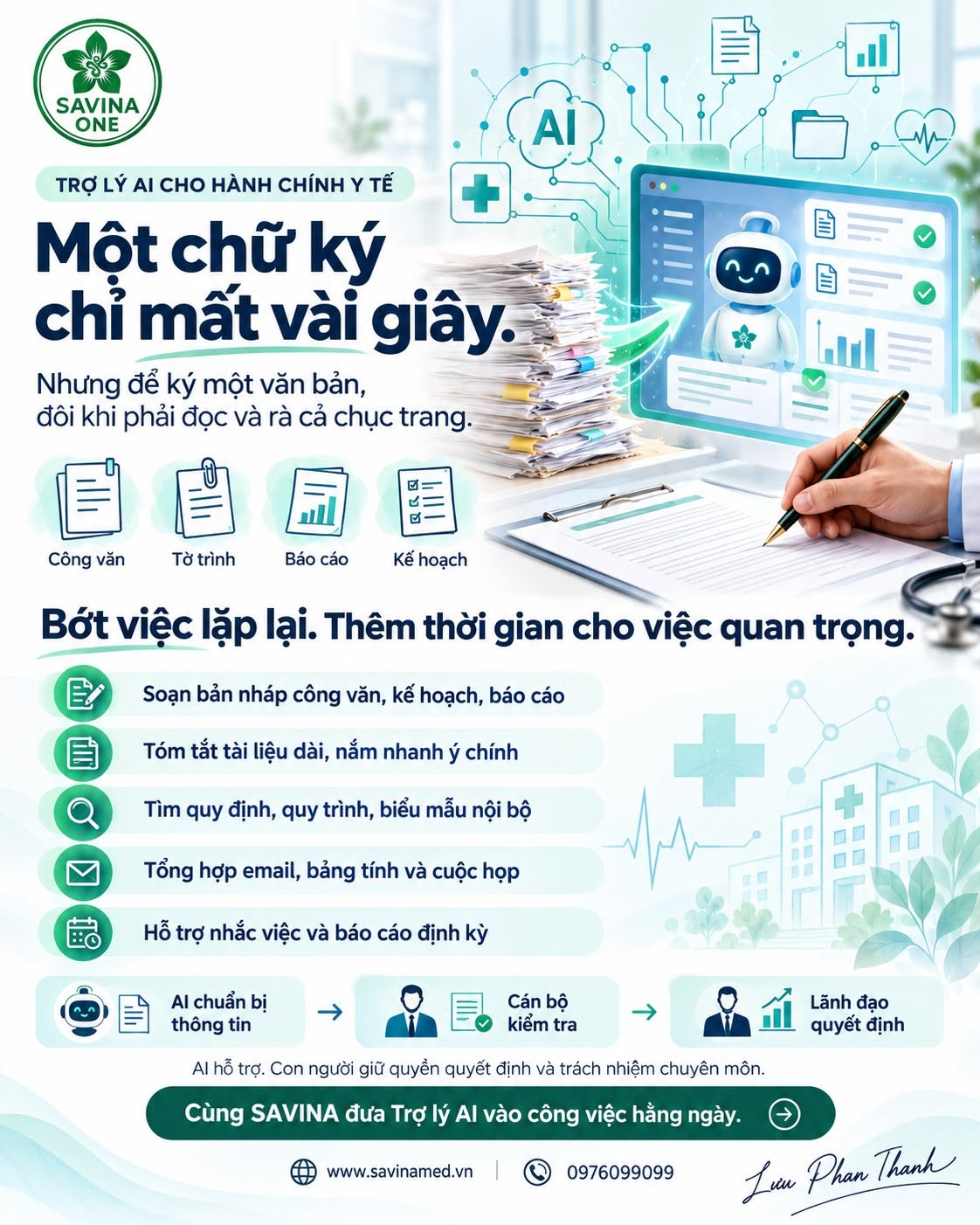 Trợ lý AI hành chính y tế: Giảm việc lặp lại, tăng thời gian cho công việc quan trọng